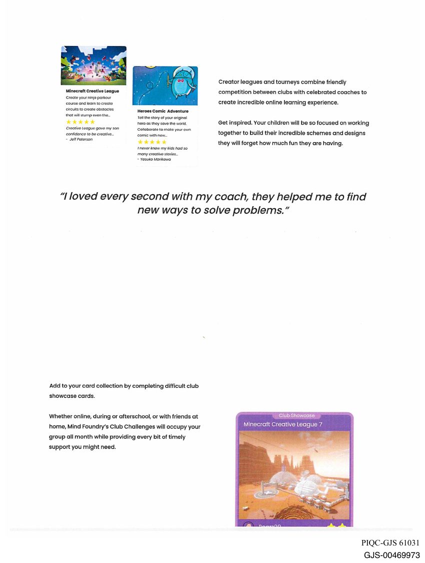 Government exhibit GJS-00469973: creator leagues